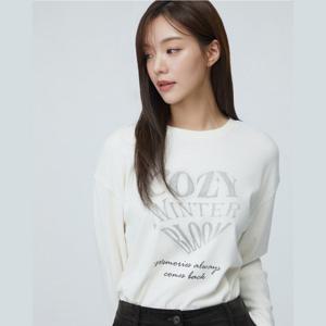 플라스틱아일랜드  (PR4CL064) 빈티지 프린트 기모 티셔츠