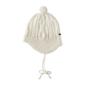 [밍크뮤]SC선물포장(아이보리)클래식꽈배기니트 트루퍼햇(35C1480201)2025FW 애기선물 애기모자