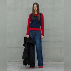 플라스틱아일랜드  (PR4CL065) 라운드넥 긴팔 티셔츠