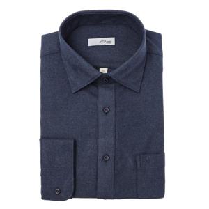 [에스티듀퐁(셔츠)]모달 기모 긴팔 남방 일반핏 와이셔츠 (SE5FM11LS163SBU)