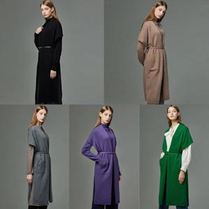 리베레츠 메리노울100롱가디건+벨트