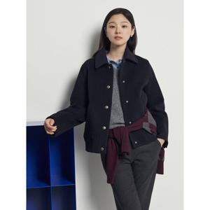 [빈폴레이디스] 울 헤링턴 숏 코트  네이비 (BF5X30C02R)