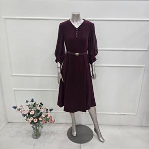 [미니멈]MZCGWO7980WN소매쉬폰 플레어 원피스