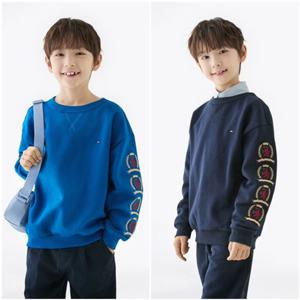 [타미힐피거칠드런TD] 크레스트 그래픽 스웨트셔츠 (T42F7KKO530BT1)