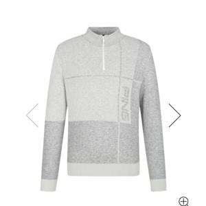 [핑]남성  로고  반집업  긴팔 니트111D3SR101_MG1