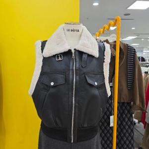 르피타 DP01 가죽무스탕조끼 L254BVOB55