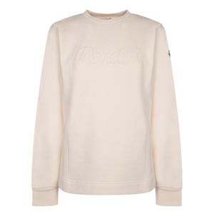 24FW Moncler 아이보리 크루넥 스웨트 셔츠  Moncler 로고 embossed in tone on tone  Ribbed finishes  8G00025899RB038 TP565417146