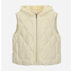 [써스데이아일랜드](T258MVT275W)니트 후드 덕 다운 베스트