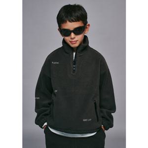 [블루테일HU] AZI1TS02CG 차콜그레이 플리스 하프집업 아노락 맨투맨