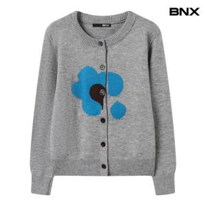 [BNX] 플라워 라운드 루즈핏 긴팔 가디건 (BX4CD043L0)