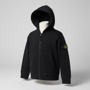 스톤아일랜드  스톤 키즈 와펜 패치 후드 집업 자켓(블랙) K1S16 6100010 S0040 V0029 10,12A