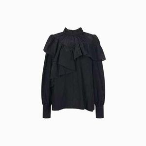 [에고이스트] (ER4WB161) 러플 셔링 디테일 백타이 블라우스