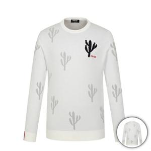 [핑] 남성 선인장 패턴 자카드 긴팔 니트 111E3SR101