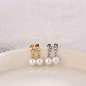 시후주얼리 8mm 스왈진주 시뮬럿다이아 귀걸이 EC450E