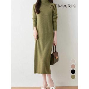 [앳마크]ATMARK 터틀넥솔리드롱원피스_AA59OP012G