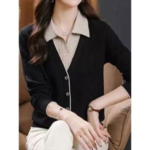 [예쎄][예쎄] 페이크 투피스 오픈칼라 가디건(S4WCD025A)