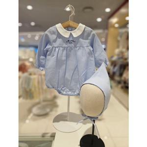 블루독베이비[hu]26.SS봄여름신상 BL)큐티체크세트바디수트 46170-040-11 우주복 외출수트 출산선물 슈트