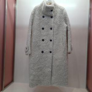 Latium HC06 H라인 품편한 뽀글이 컬링램 하이넥 양털 롱코트 T2554ct02I