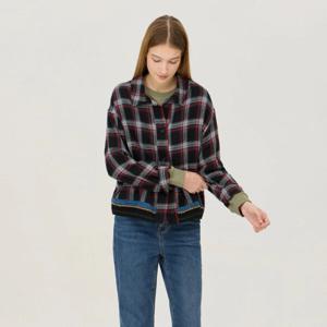 [베네통]샬롯 체크 블라우스_BABLA5561