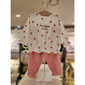 밍크뮤ch 아미엘뮤 튤립상하세트(백일돌어린이집등원룩) (3617067202)