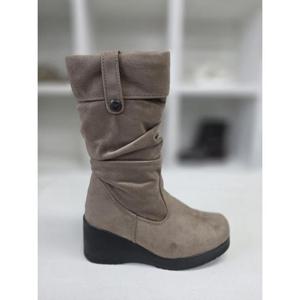 노튼 세이브존06 샤링 털안감 스웨이드 롱부츠 6.5cm C-SJ2