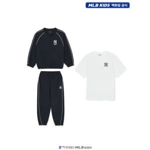 [MLB키즈US] (7AS2B0161-50BKS) 스트릿 베이직 우븐 맨투맨 3 세트 아동맨투맨세트 키즈맨투맨세트