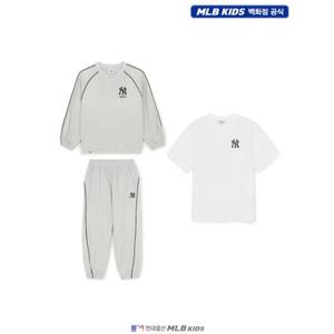 [MLB키즈US] (7AS2B0161-50CRM) 스트릿 베이직 우븐 맨투맨 3 세트 아동맨투맨세트 키즈맨투맨세트