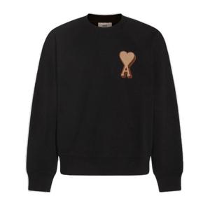 아미 하트 로고 코튼 스웨트셔츠 USW771 747 001