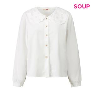 [숲]펀칭 아일렛 카라 블라우스 S5CLS08