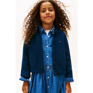 타미힐피거 키즈 T42G0WCD350GT1 셔닐 크루넥 가디건