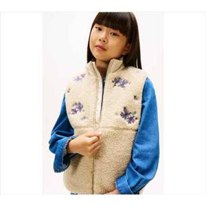 [타미힐피거칠드런] 플로럴 자수 테디 패딩 베스트 T42G0QVT370GT1