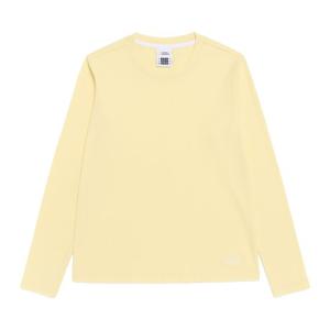 내셔널지오그래픽N261WTS100 여성 골지 슬림핏 긴팔 티셔츠 PALE YELLOW