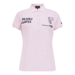 M 파리게이츠골프반팔티 NQC 521E1TSA31_PK 여성 스마일 로고 사선 조직감 티셔츠