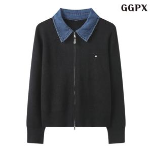 [GGPX]데일리 배색 데님 투에이 집업 가디건 (GQACK006D)
