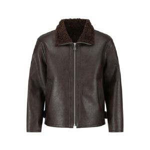 [앤드지]비건 레더 하이넥 무스탕 JBSF4LJ1104 BR