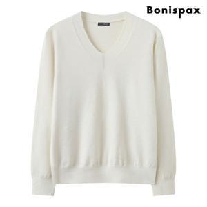택가 59,000원 [보니스팍스]심플 베이직 브이넥 긴팔 니트 (XQ1KT002L0)
