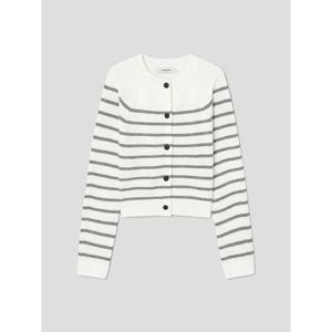 (35615AWM30) [에잇세컨즈] 스트라이프 크랍 카디건  아이보리