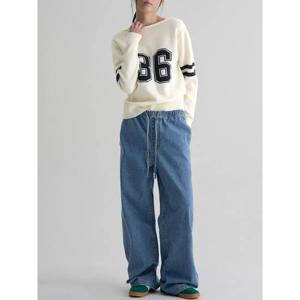 (356121WMFP) [에잇세컨즈] 밴딩 와이드 데님  블루