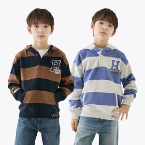 [공식][타미힐피거] 바시티 스트라이프 버튼 후디 2종 택1 (T42F7KKO520BT1)