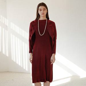 [요이츠] 벨벳 모노 클래식 플리츠 롱원피스_YJ10WNPOP01