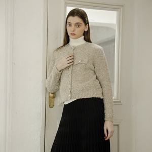 [요이츠] 뽀글이 단추포인트 라운드 가디건_YJ11WNKCD30