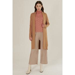 [요이츠] 숄카라 플리츠 롱 비스코스 니트 가디건_YI08WRKCD01