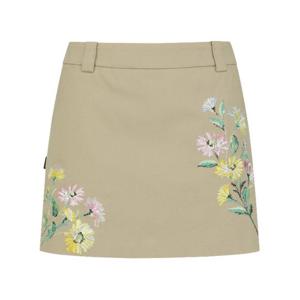 파리게이츠골프스커트 NQC 521D1PC203_BG 여성 플로럴 미니 큐롯 스커트