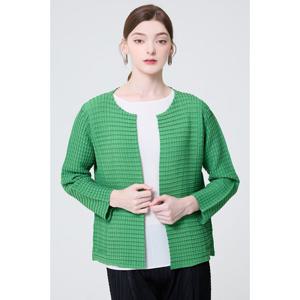 [요이츠] 스퀘어 와플 플리츠 라운드 가디건_YI03WNPCD30