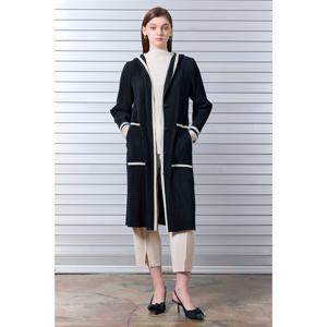 [요이츠] 모던 엣지 포인트 후드 플리츠 코트_YJ02WNPCT01