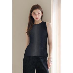 [요이츠] 그라데이션 플리츠 나시 블라우스_YJ05WRPBL12