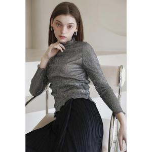 [요이츠] 시스루 메탈 프릴 플리츠 티셔츠_YJ03WNPTS01