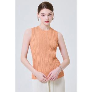 [요이츠] 변형 보리 플리츠 나시 블라우스_YI06WQPBL01