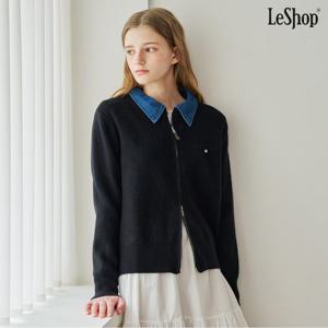 [르샵]데님 카라 집업 니트 가디건 (DQ1CK010A)