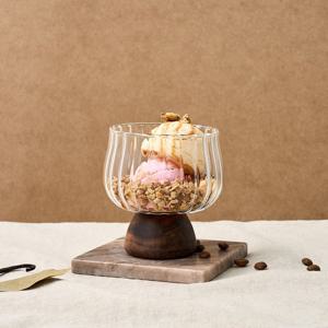 [모던하우스] 소울카페 우드스템 내열유리 낮은잔 250ml